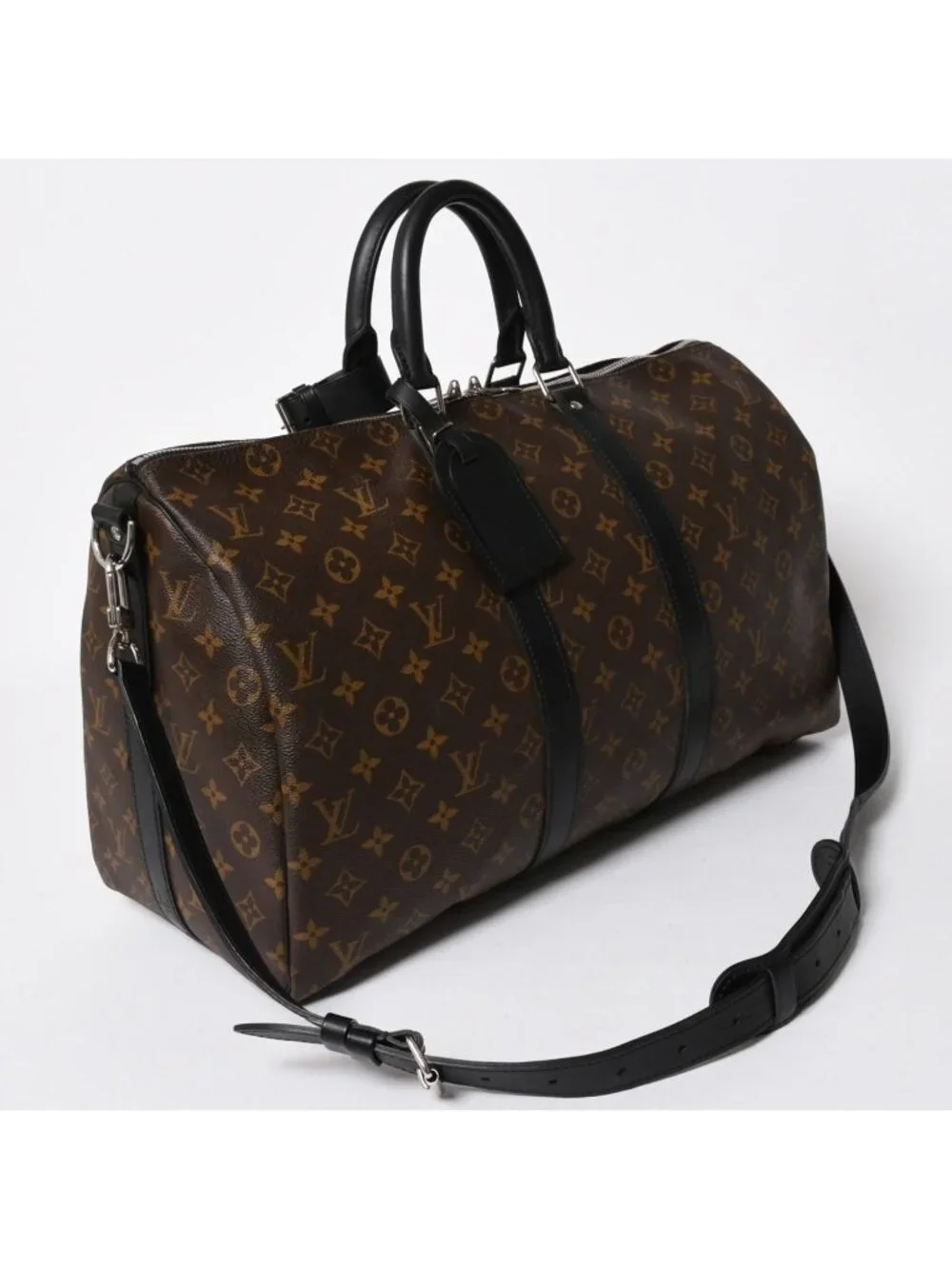 Louis Vuitton Boston Bag Keepall Bandouliere 45 Monogram Brown Gold
